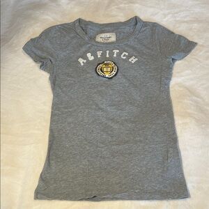 Abercrombie & Fitch Heather Gray Tee with Emblem